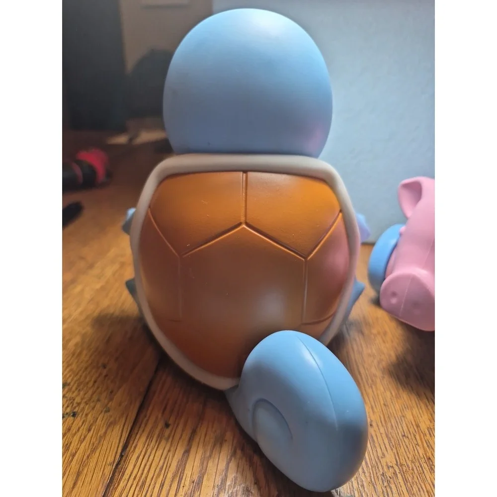 Squirtle Turtle Hard Rubber And Green Toys Recycled Pig Roll Around Baby Toys